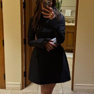 Oddmuse Long Split Sleeve Black Dress